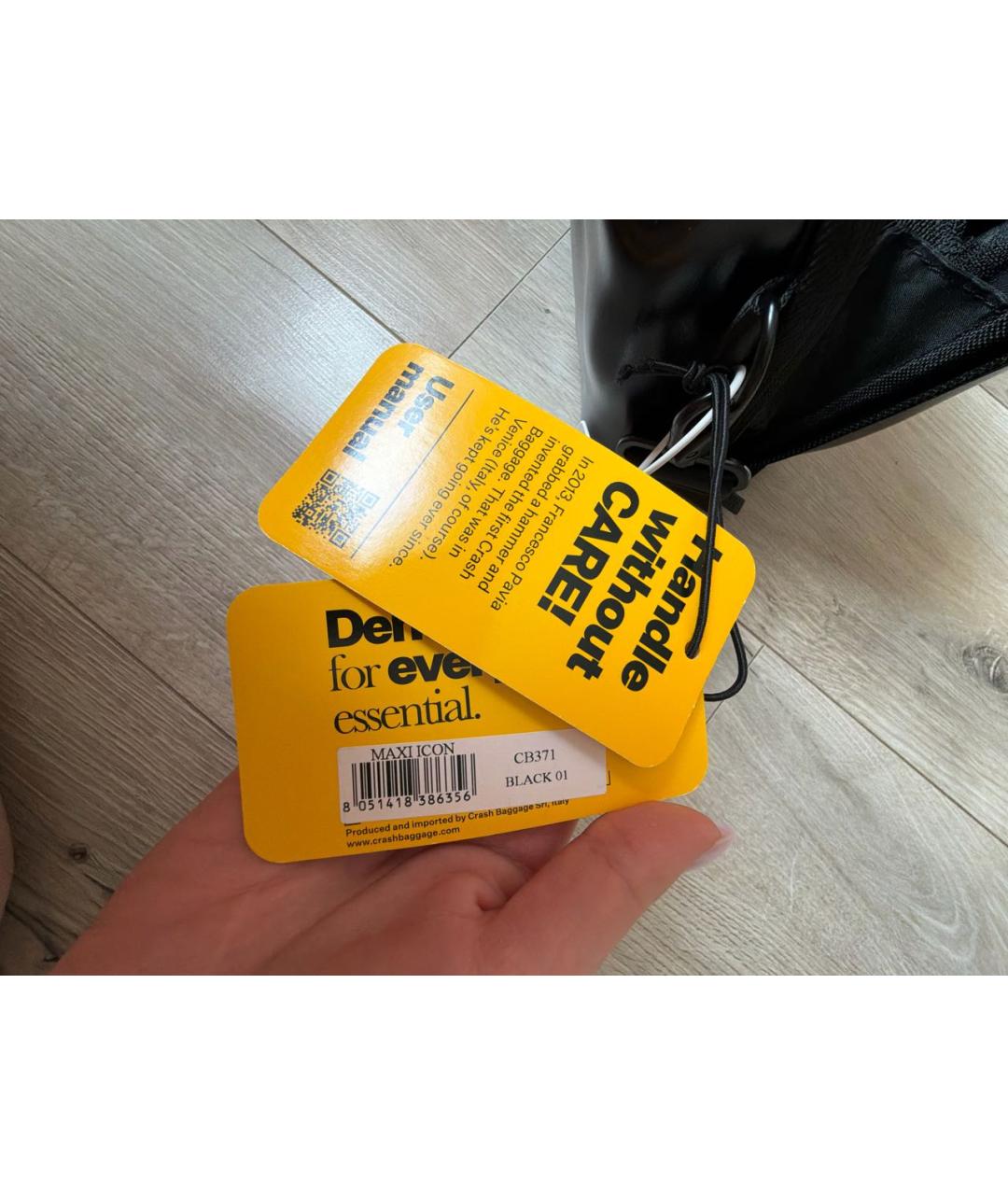 CRASH BAGGAGE Черная сумка через плечо, фото 5