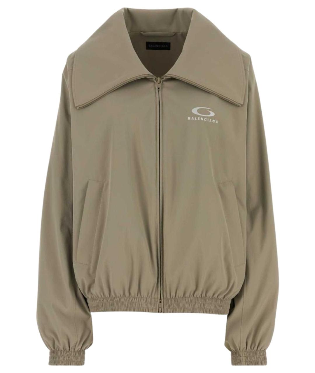 BALENCIAGA Бежевая полиэстеровая куртка, фото 1