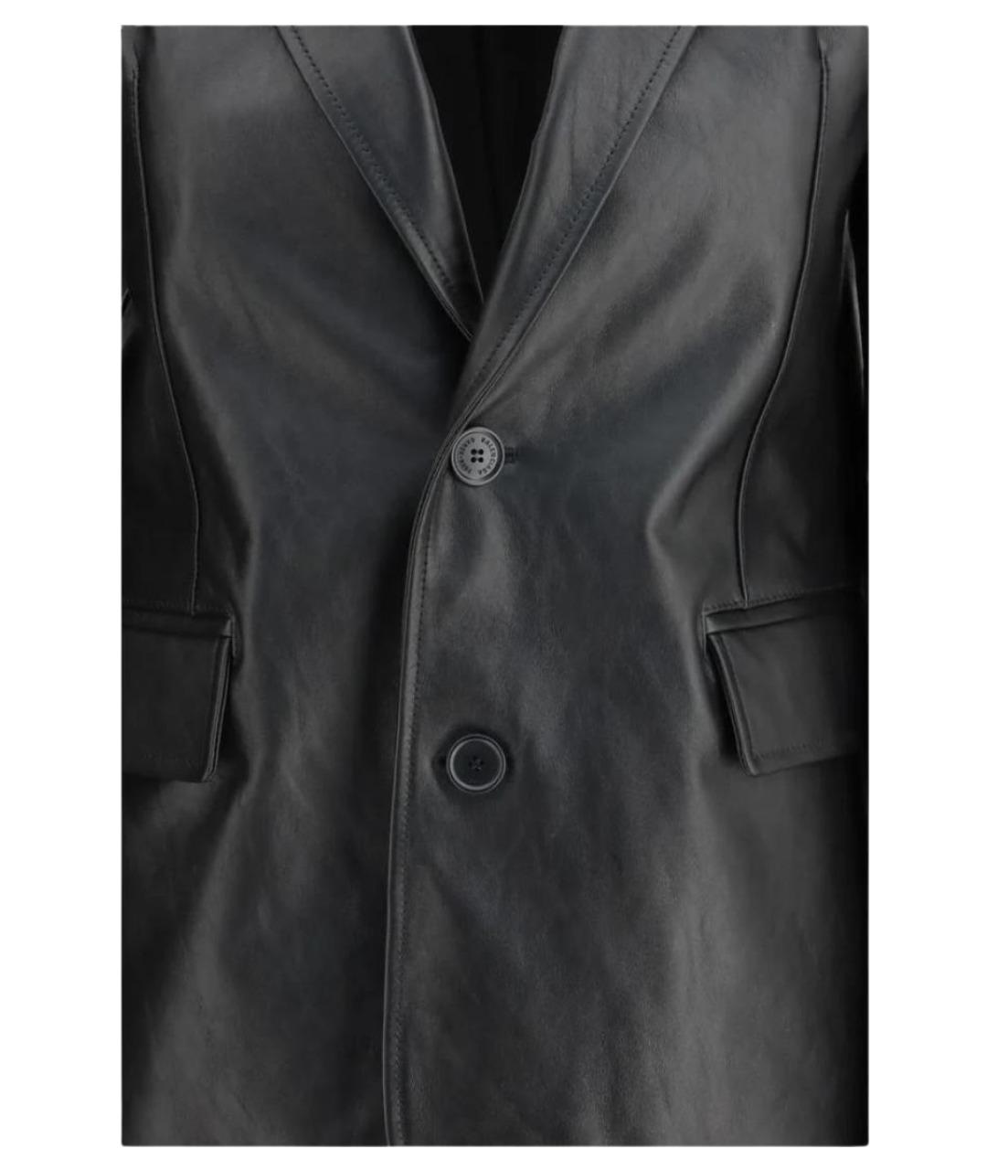 BALENCIAGA Черный кожаный жакет/пиджак, фото 3