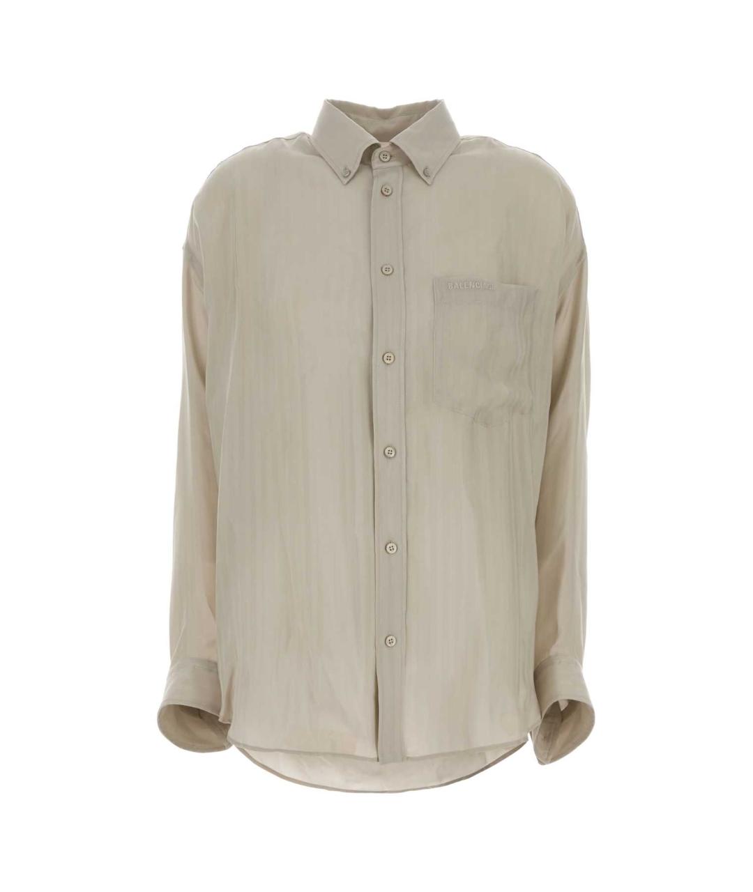 BALENCIAGA Бежевая вискозная рубашка, фото 1
