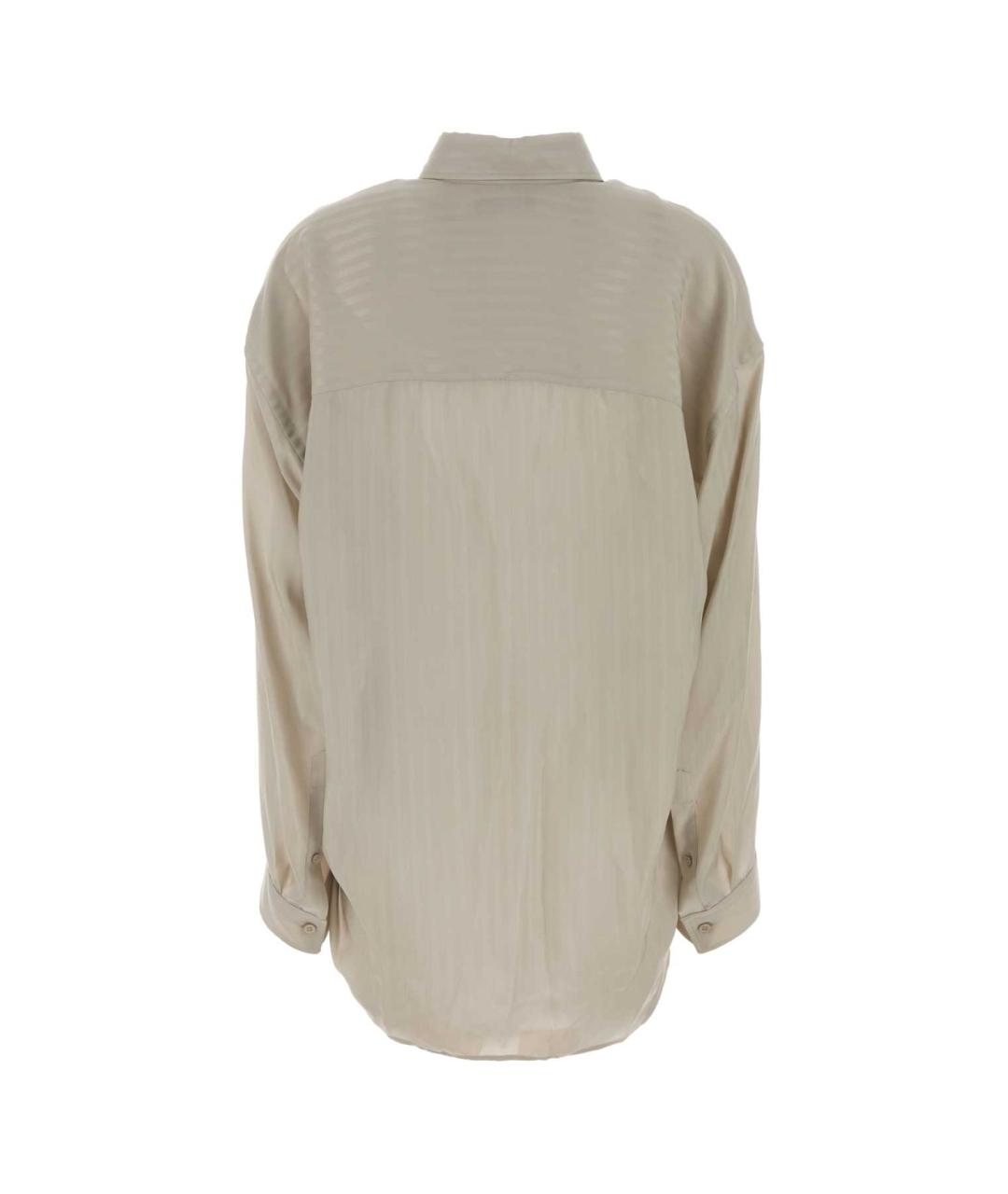 BALENCIAGA Бежевая вискозная рубашка, фото 2