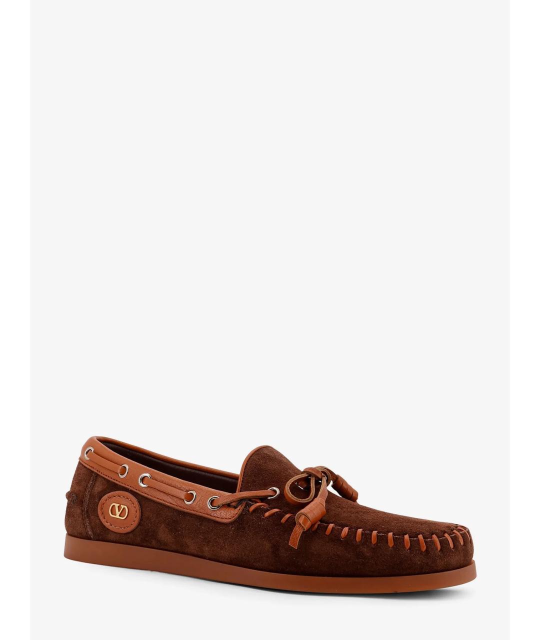 VALENTINO Коричневые замшевые лоферы, фото 3