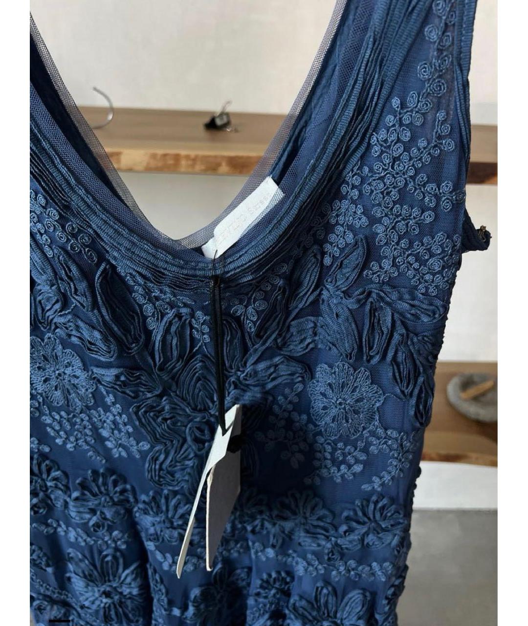 ERMANNO SCERVINO Синий хлопковый сарафан, фото 5