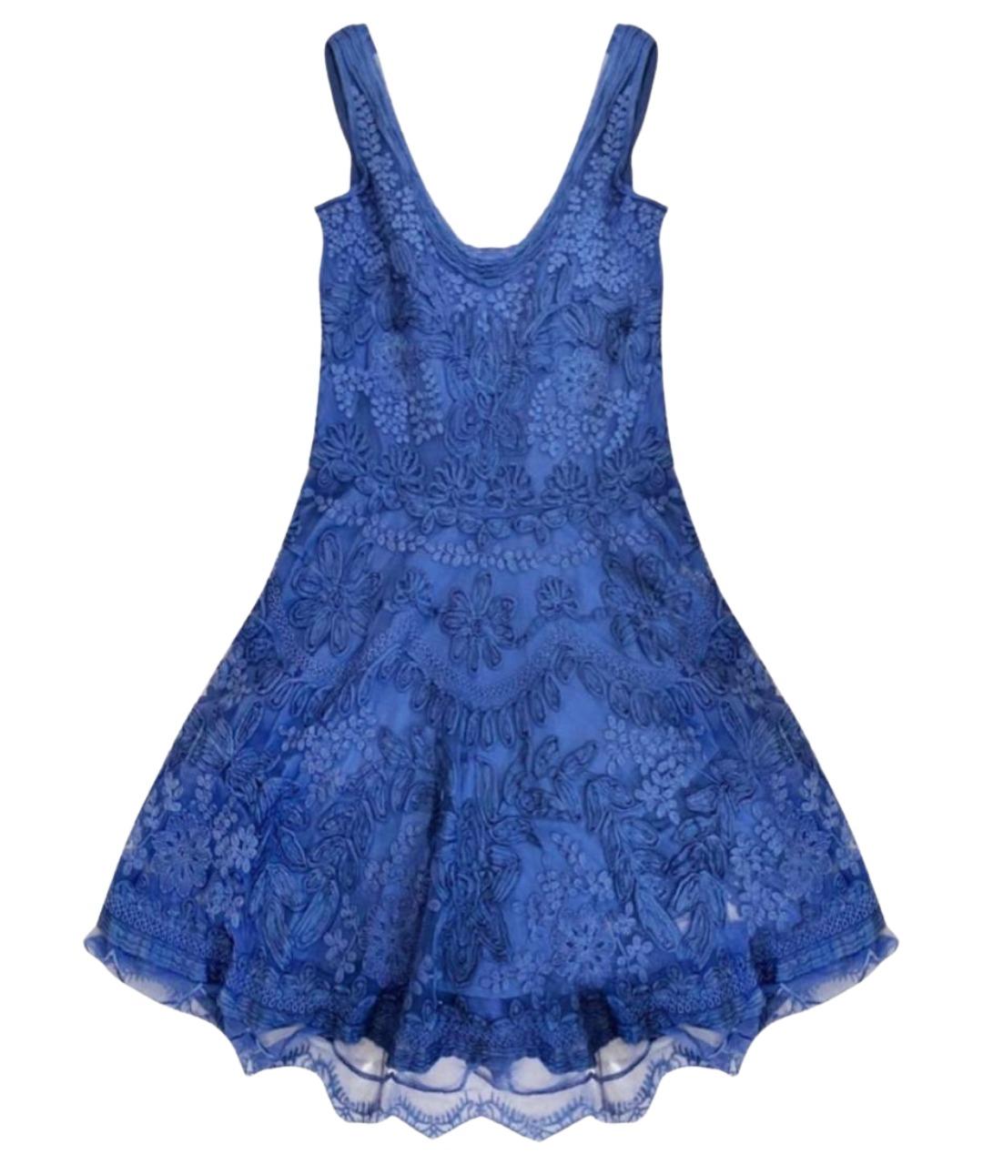 ERMANNO SCERVINO Синий хлопковый сарафан, фото 1