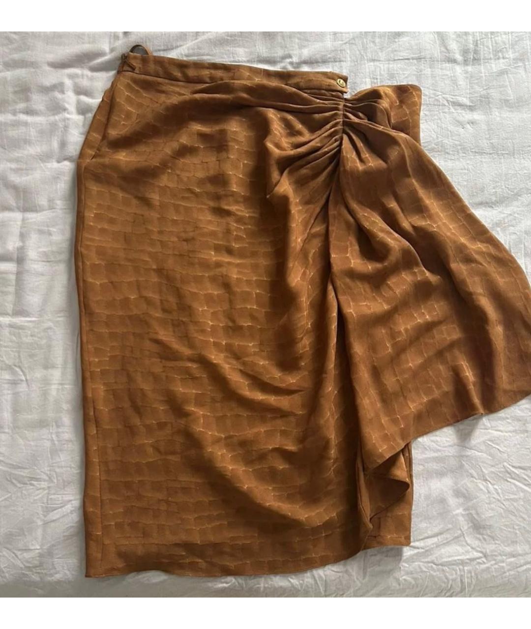 GUCCI Оранжевая юбка миди, фото 7