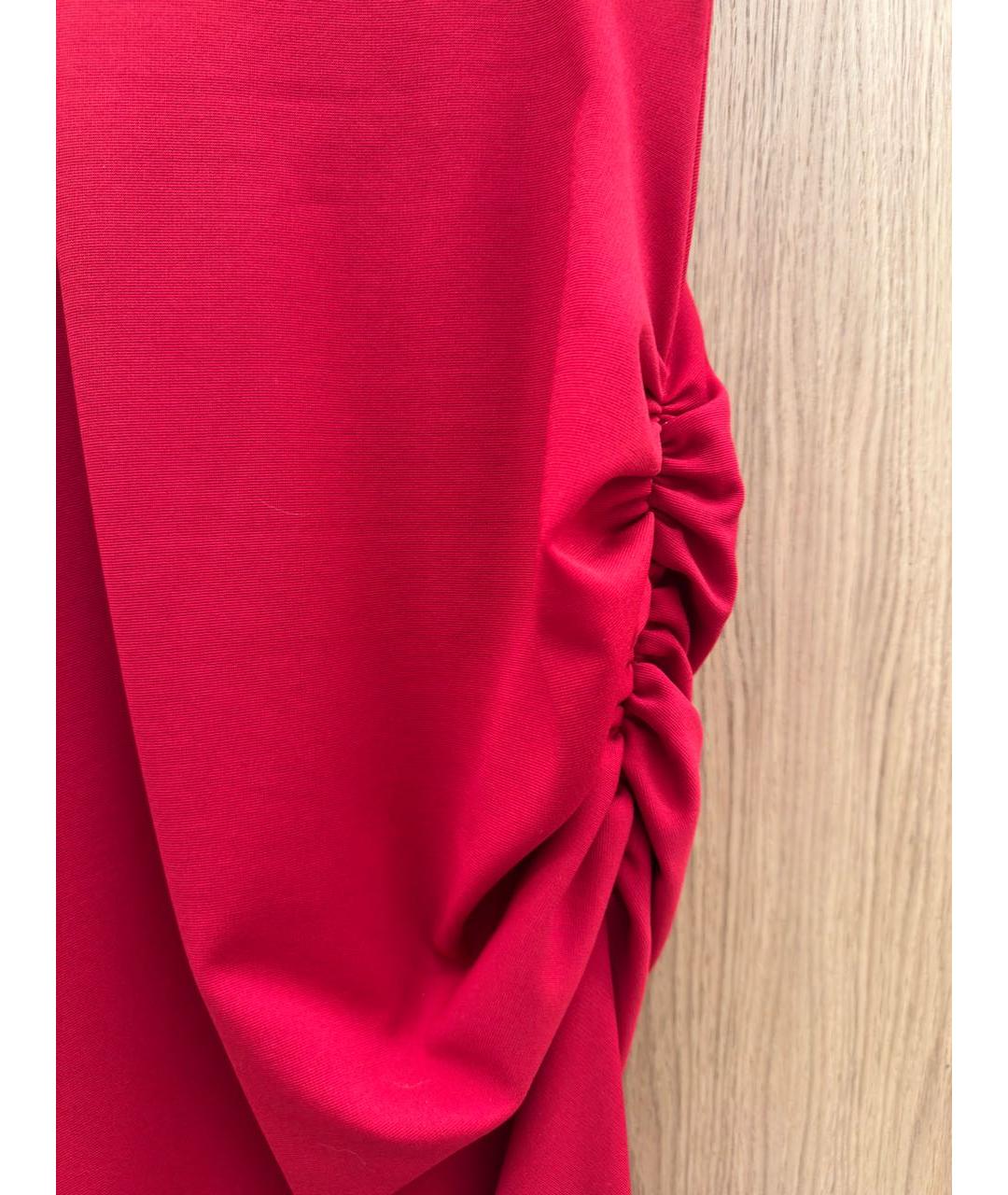 DOLCE&GABBANA Красное вискозное коктейльное платье, фото 5