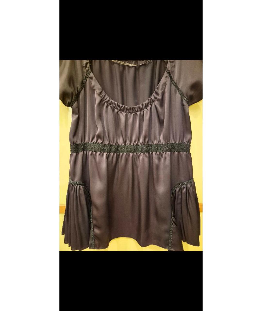 PRADA Коричневая ацетатная блузы, фото 4