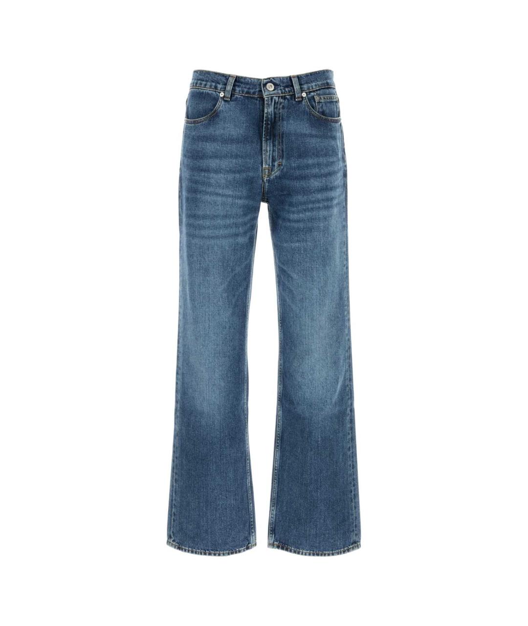 OUR LEGACY Голубые хлопковые прямые джинсы, фото 1