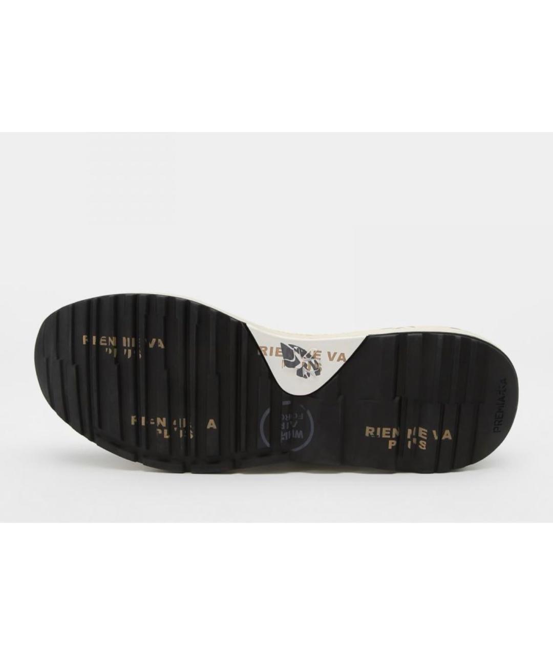 PREMIATA Бежевые кожаные низкие кроссовки / кеды, фото 5