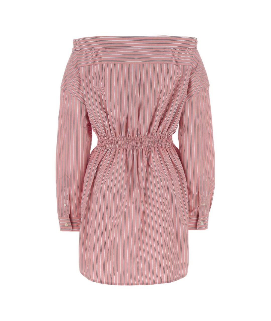 MIU MIU Розовое хлопковое повседневное платье, фото 2