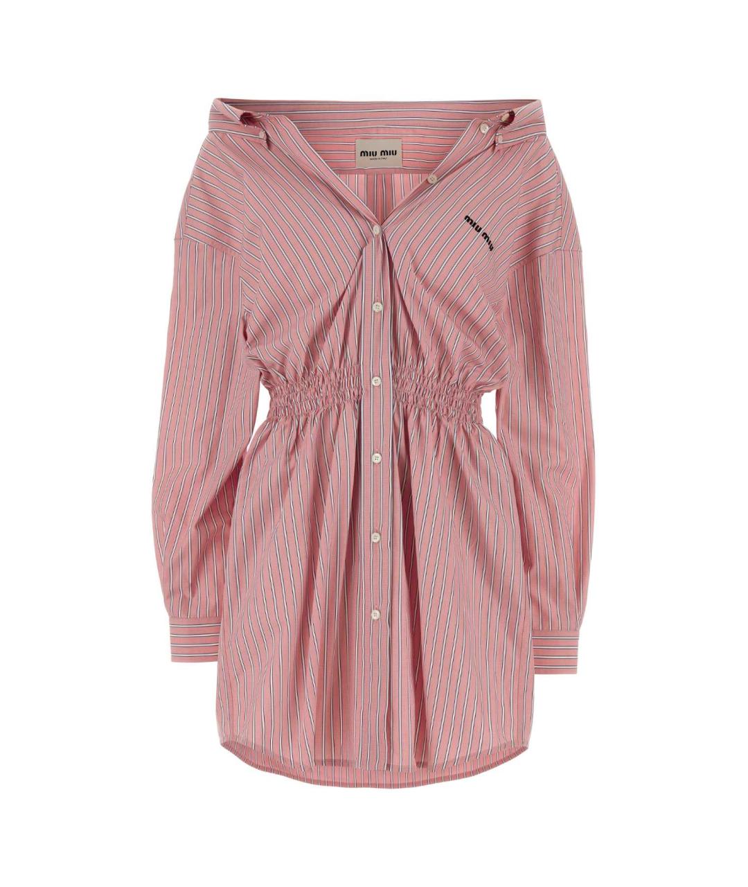 MIU MIU Розовое хлопковое повседневное платье, фото 1