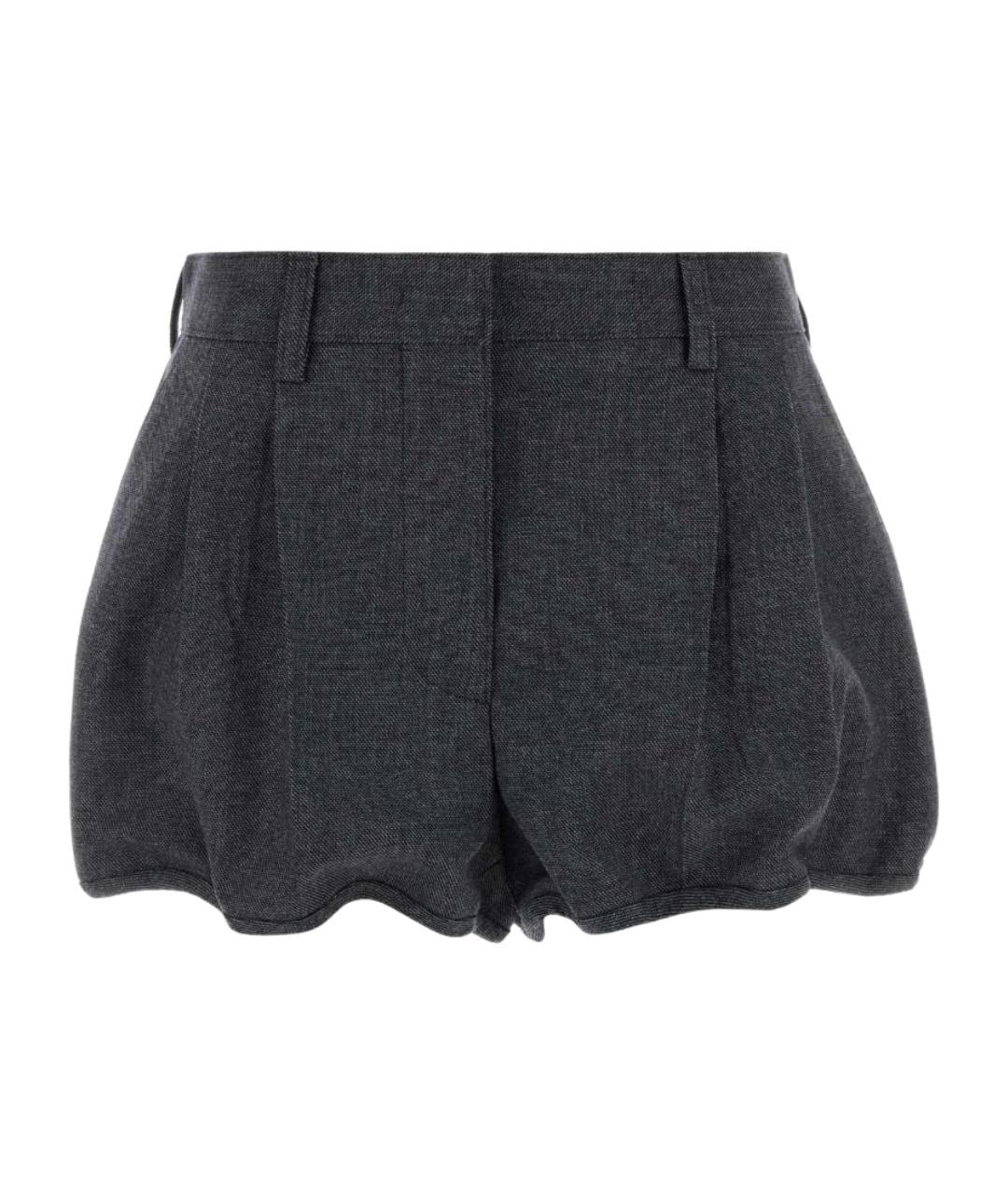 PRADA Серые шерстяные шорты, фото 1