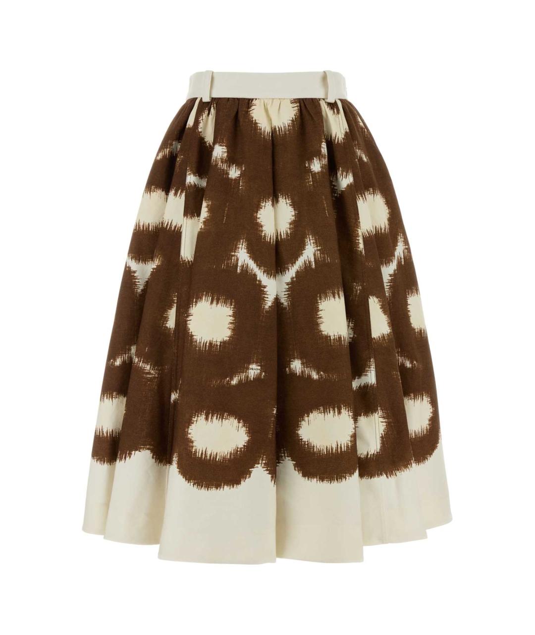 PRADA Мульти хлопковая юбка миди, фото 1