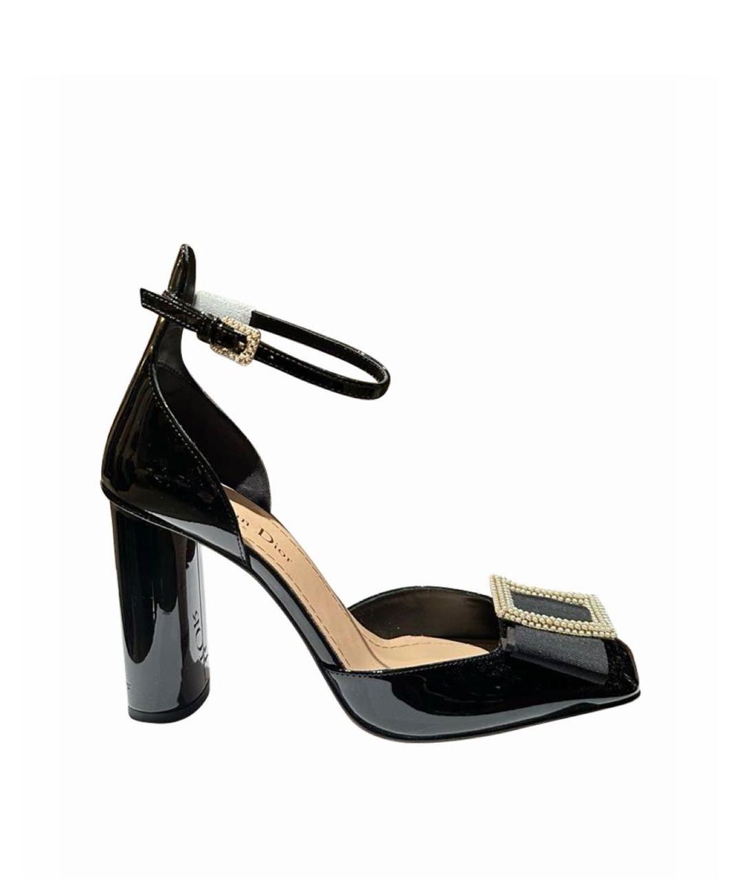 CHRISTIAN DIOR Черные кожаные туфли, фото 4