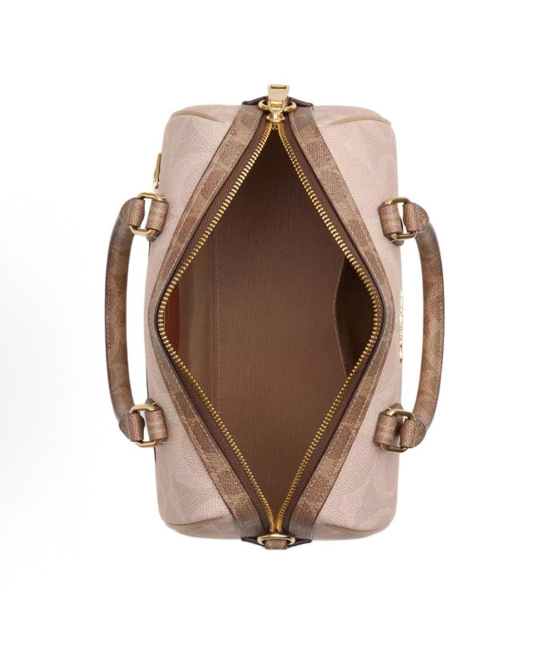 COACH Бежевая сумка с короткими ручками, фото 3