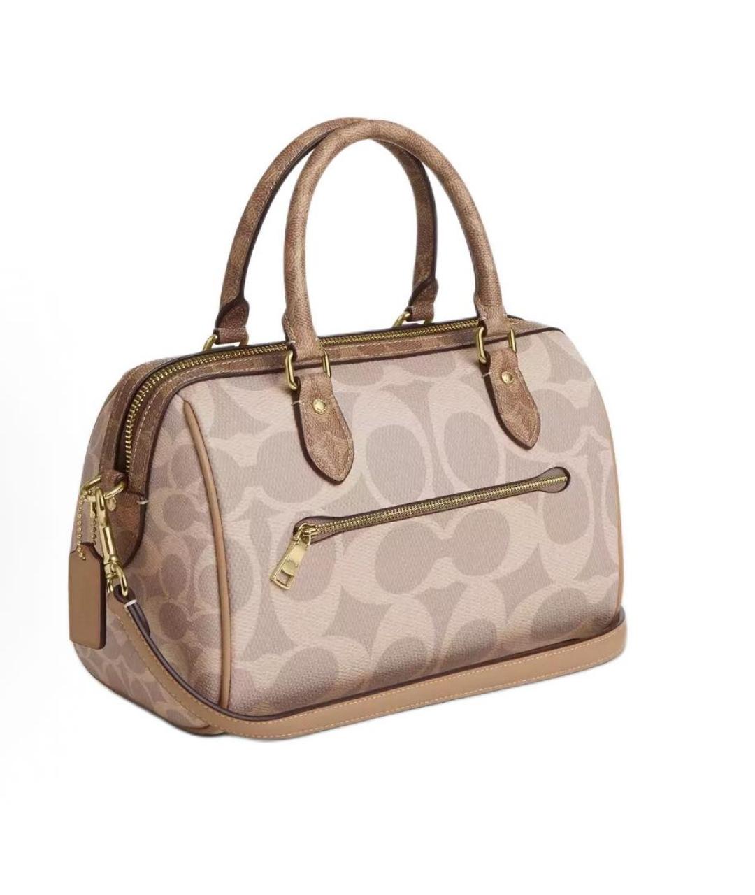 COACH Бежевая сумка с короткими ручками, фото 2