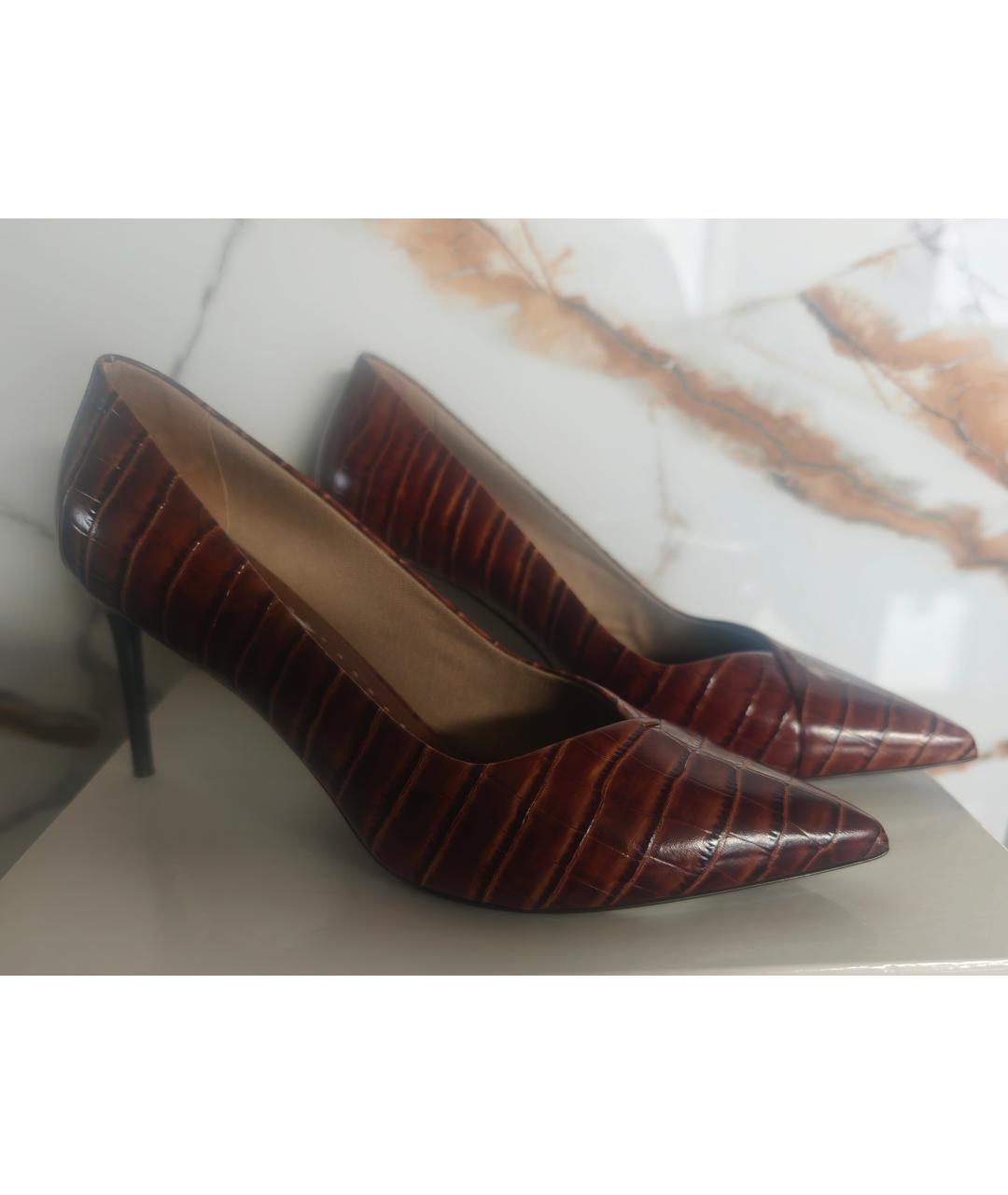 MAX MARA Коричневые кожаные туфли, фото 6