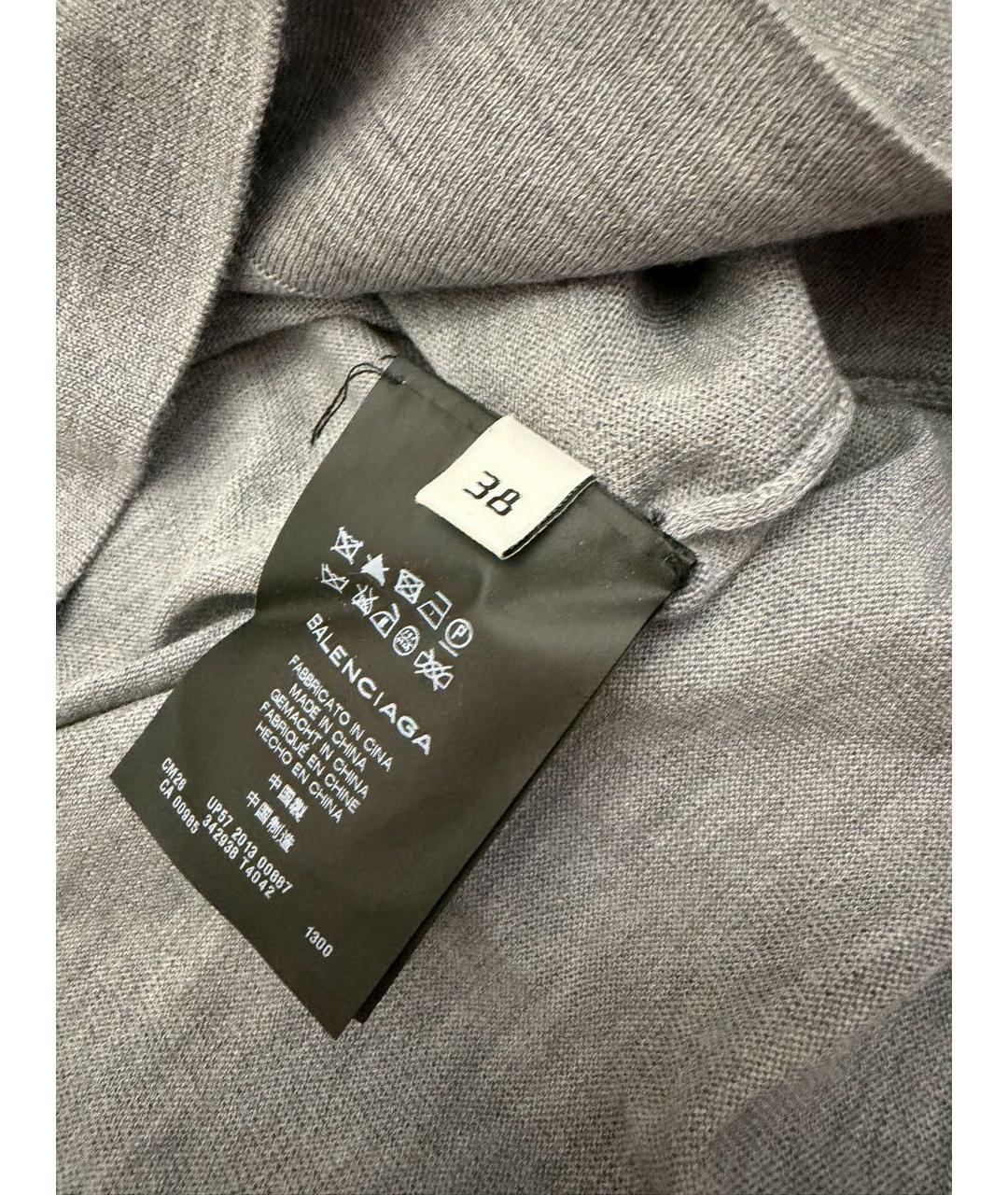 BALENCIAGA Серый кашемировый джемпер / свитер, фото 4