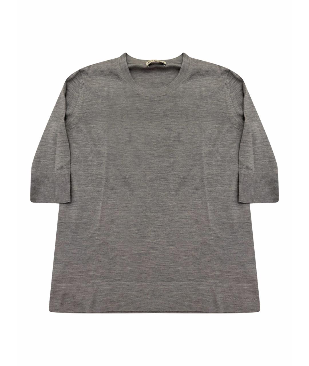 BALENCIAGA Серый кашемировый джемпер / свитер, фото 1