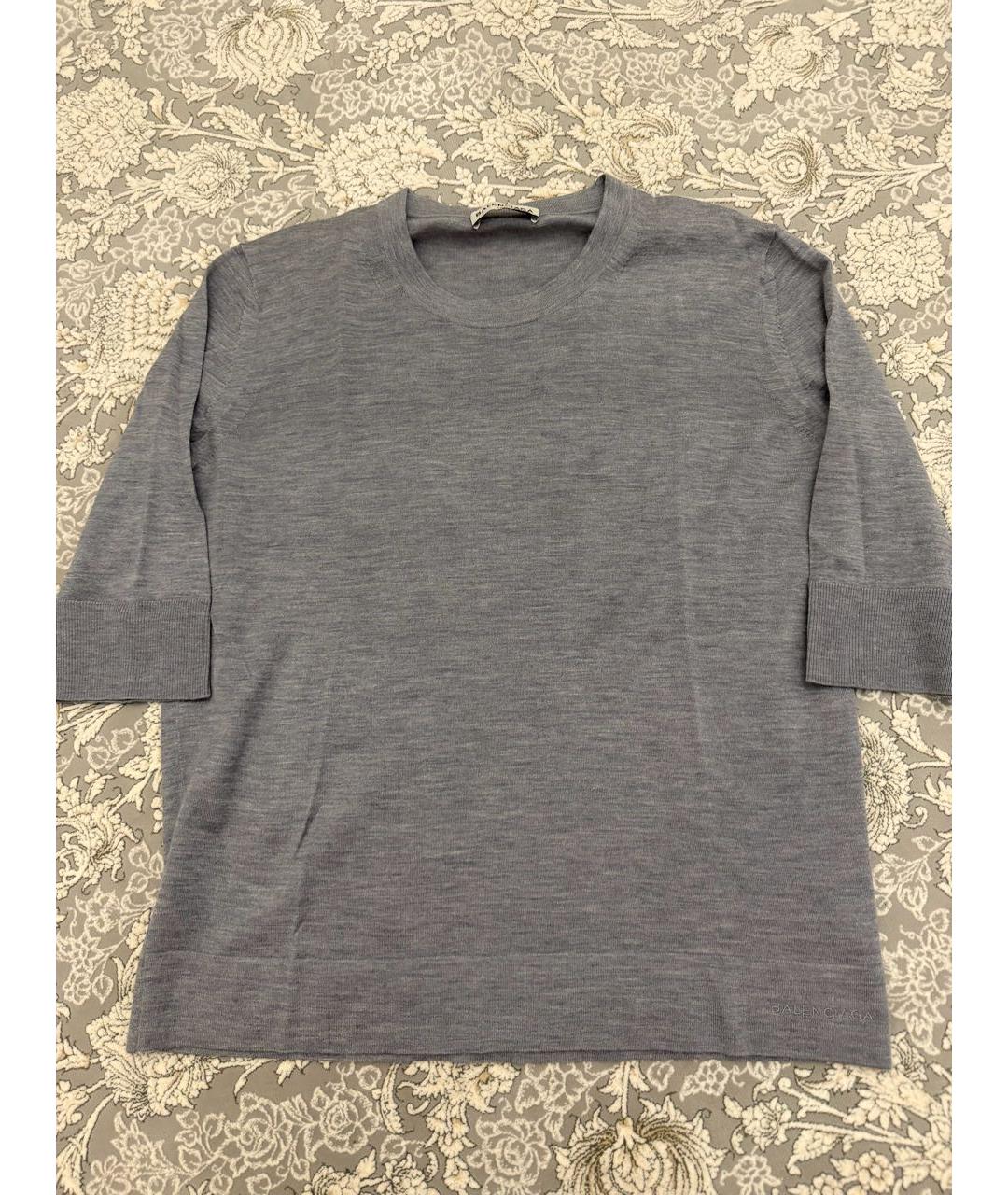 BALENCIAGA Серый кашемировый джемпер / свитер, фото 6