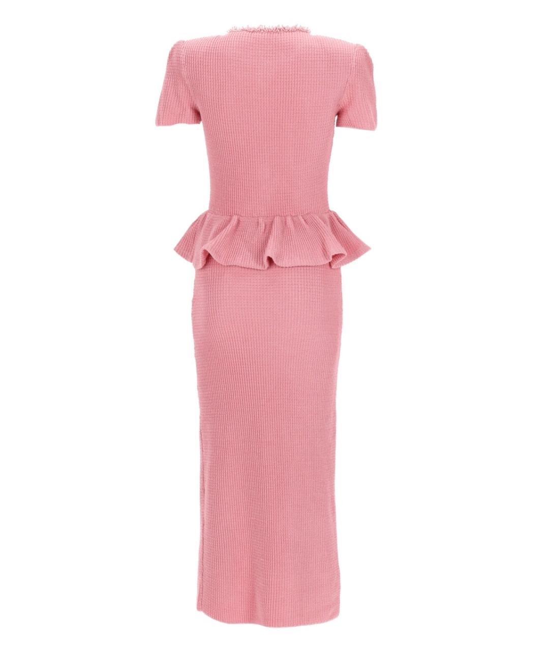 SELF-PORTRAIT Розовое хлопковое коктейльное платье, фото 2