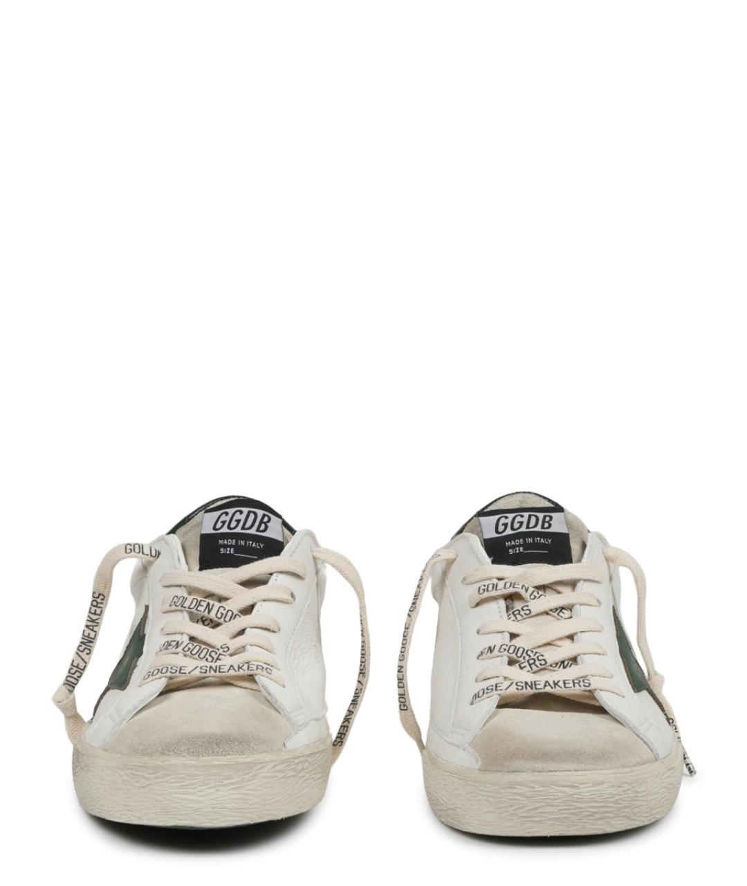 GOLDEN GOOSE DELUXE BRAND Белые кожаные низкие кроссовки / кеды, фото 3