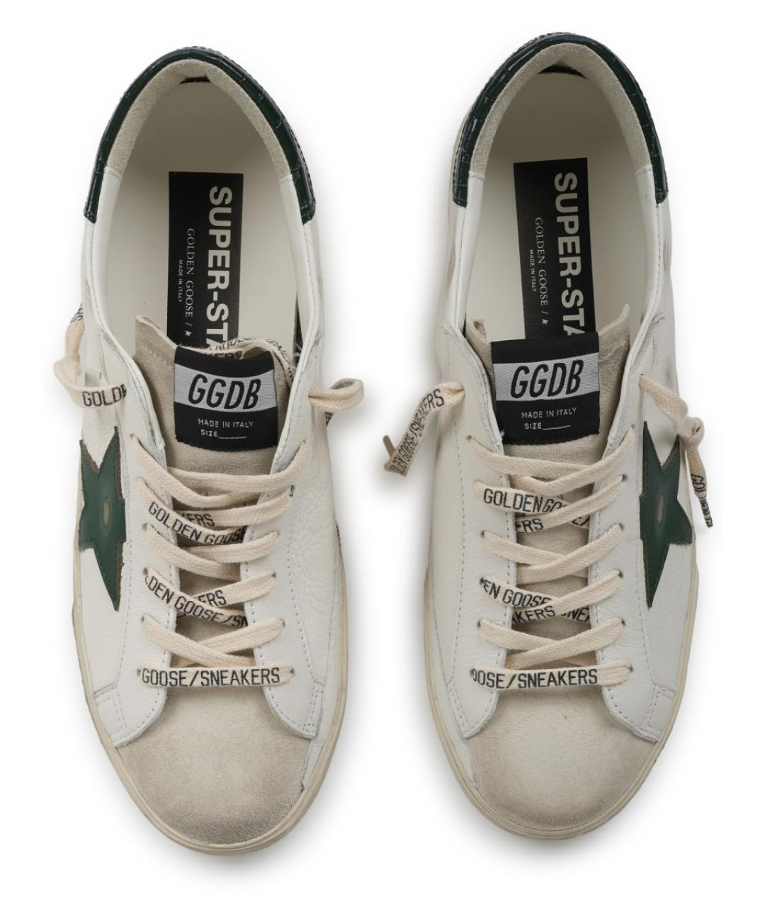 GOLDEN GOOSE DELUXE BRAND Белые кожаные низкие кроссовки / кеды, фото 5