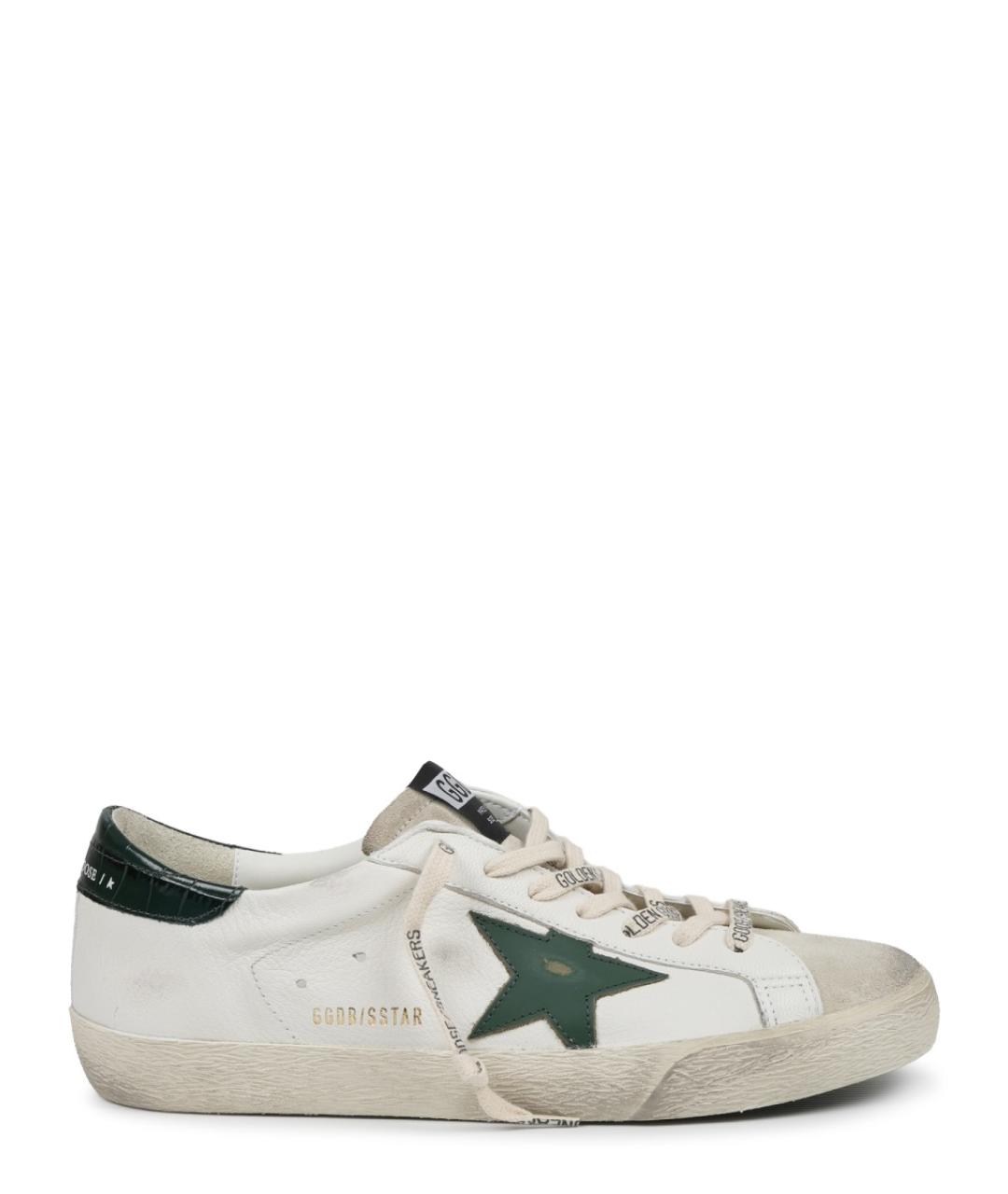 GOLDEN GOOSE DELUXE BRAND Белые кожаные низкие кроссовки / кеды, фото 1