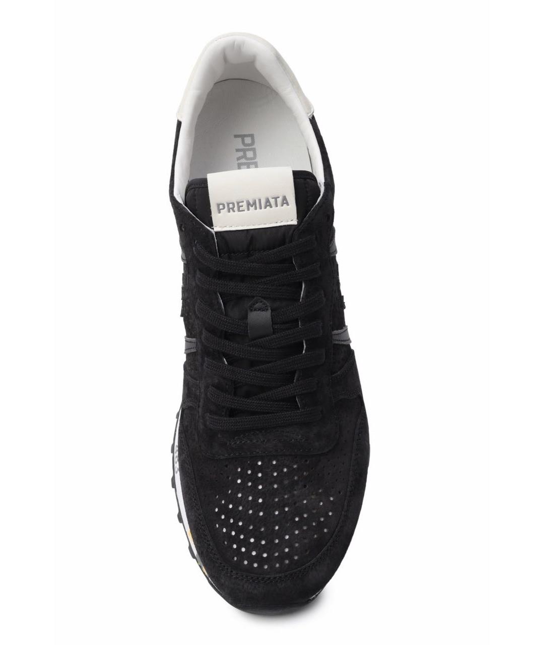 PREMIATA Черные замшевые низкие кроссовки / кеды, фото 3