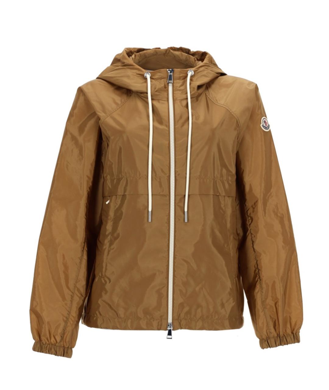 MONCLER Коричневая полиамидовая куртка, фото 1