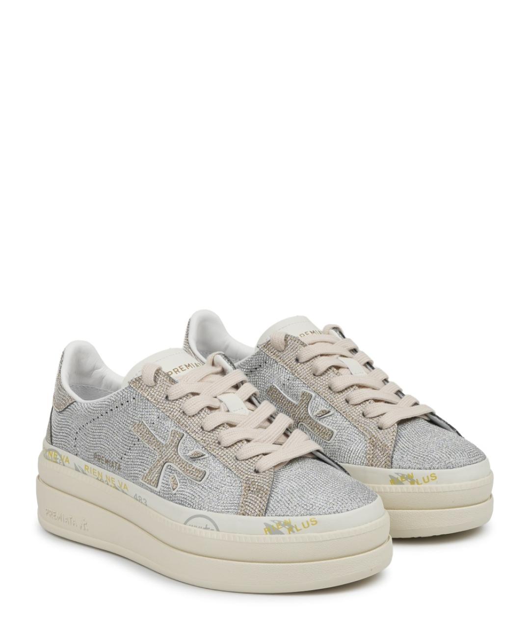 PREMIATA Серые кожаные кеды, фото 2