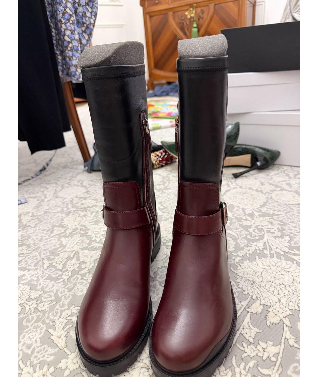 CHRISTIAN DIOR Черные кожаные сапоги, фото 2