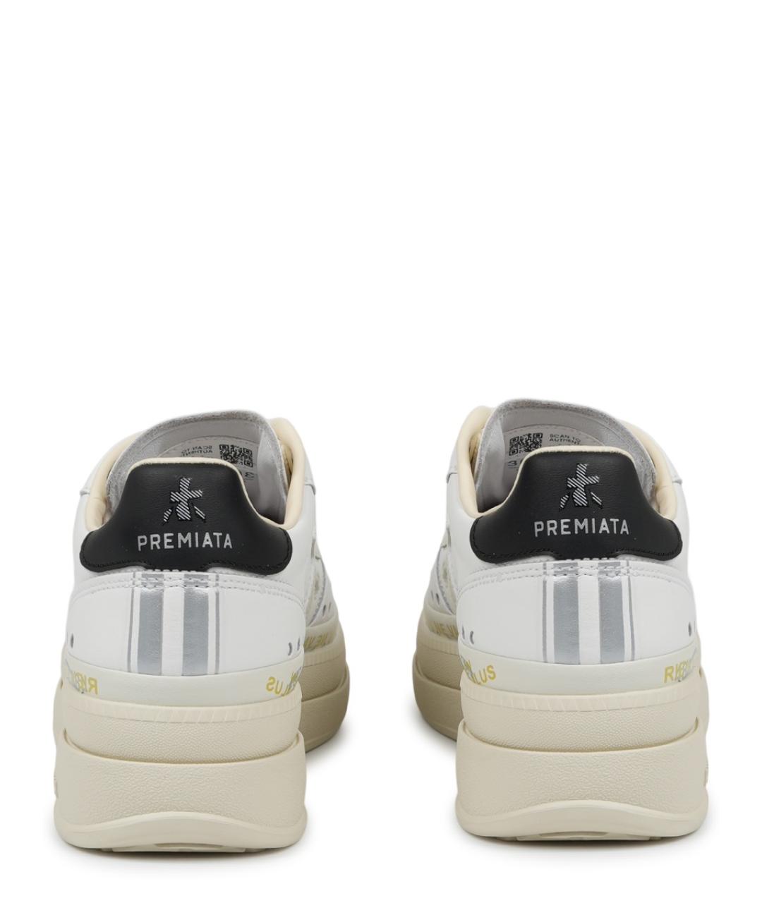 PREMIATA Белые кожаные кеды, фото 4