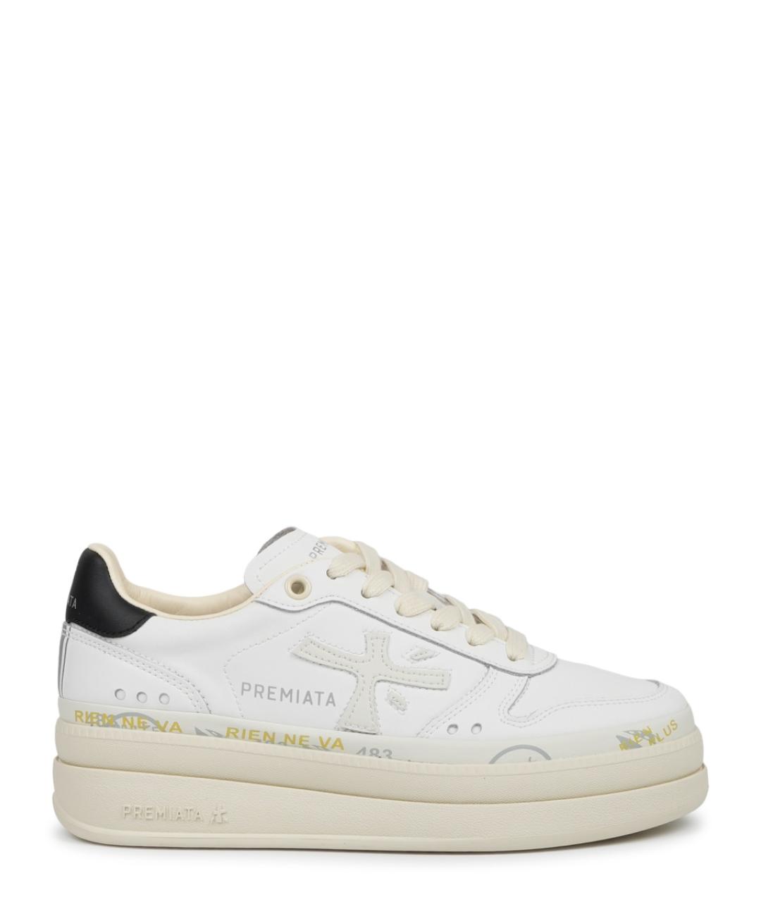 PREMIATA Белые кожаные кеды, фото 1