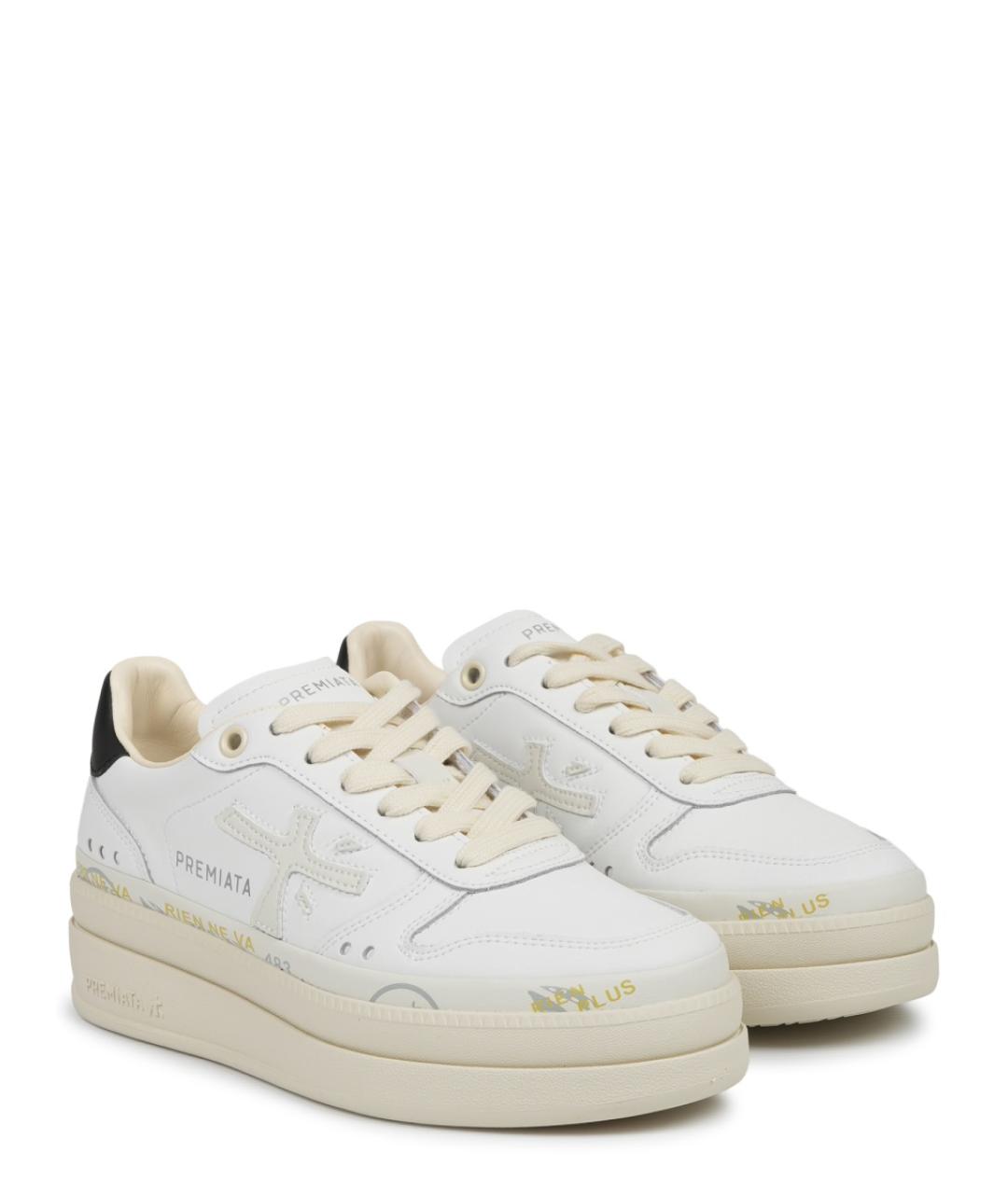 PREMIATA Белые кожаные кеды, фото 2