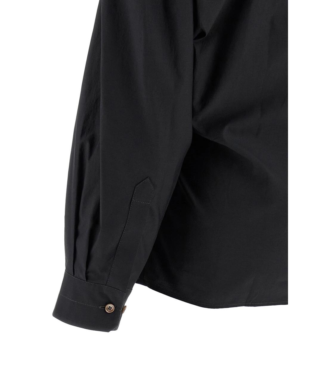 LEMAIRE Черная хлопковая рубашка, фото 4