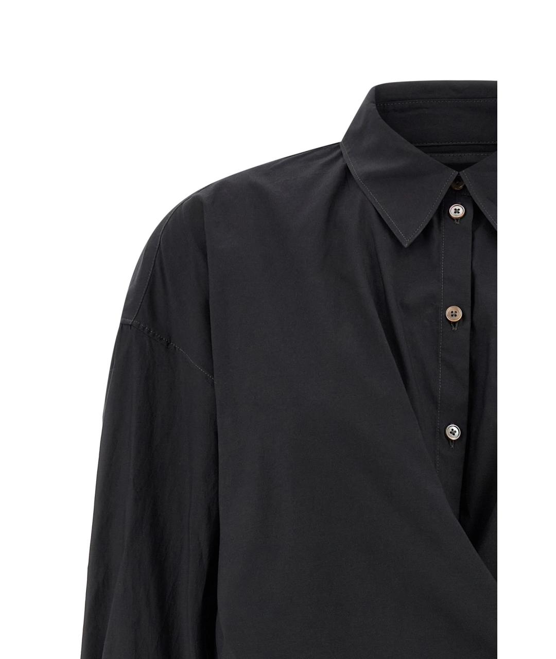 LEMAIRE Черная хлопковая рубашка, фото 3