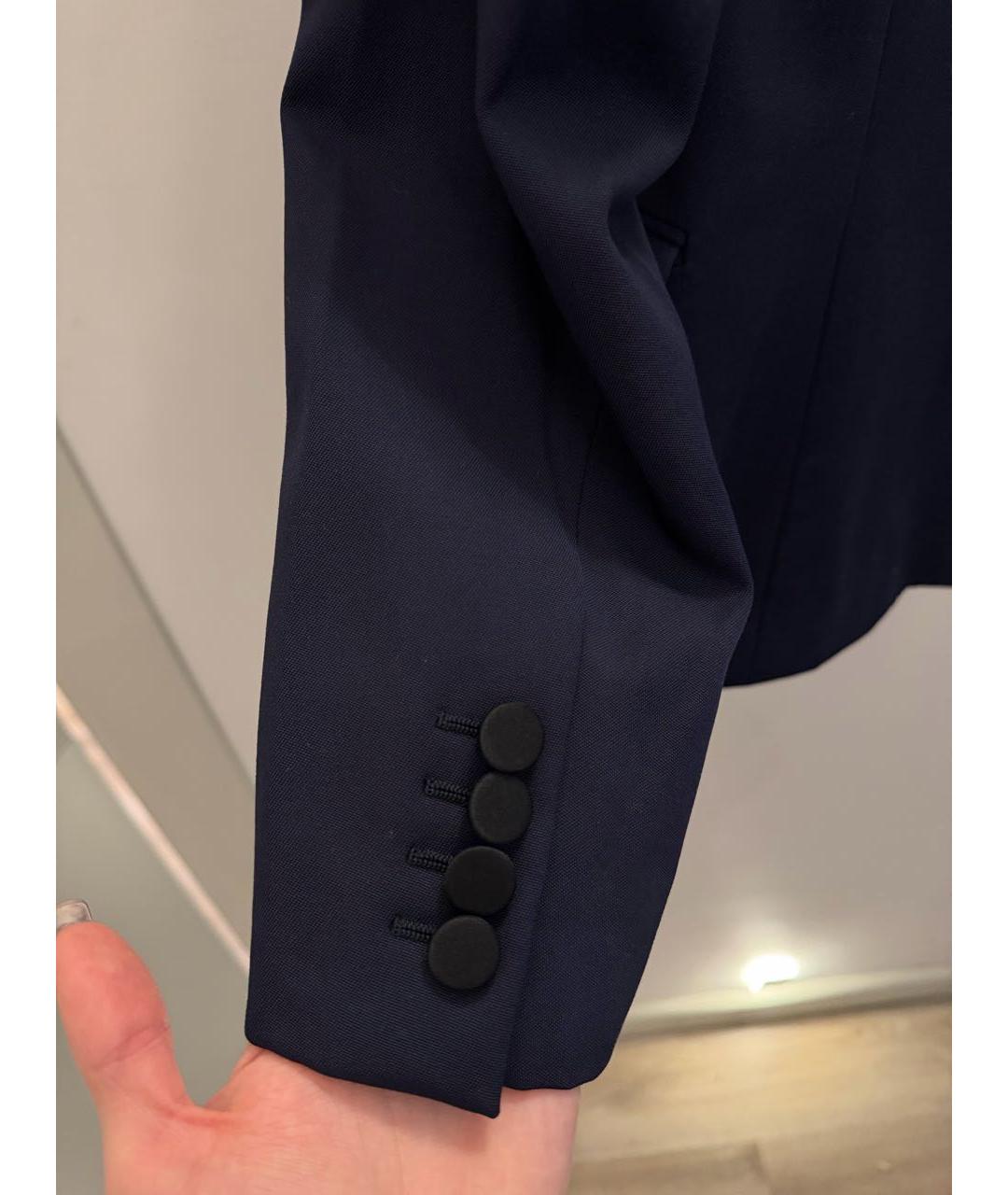 SAINT LAURENT Синий шерстяной пиджак, фото 4