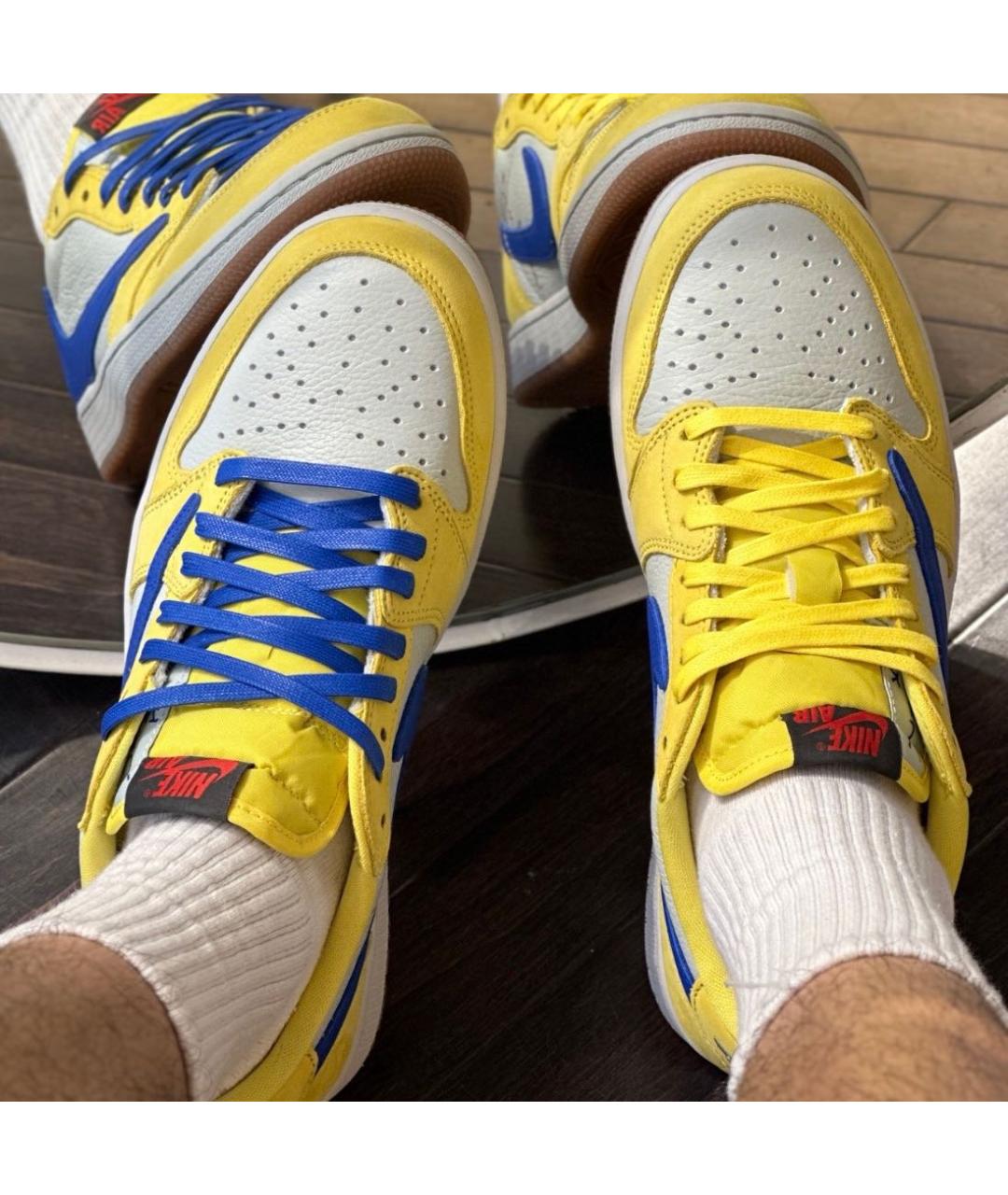 CACTUS JACK BY TRAVIS SCOTT Желтые замшевые кеды, фото 3