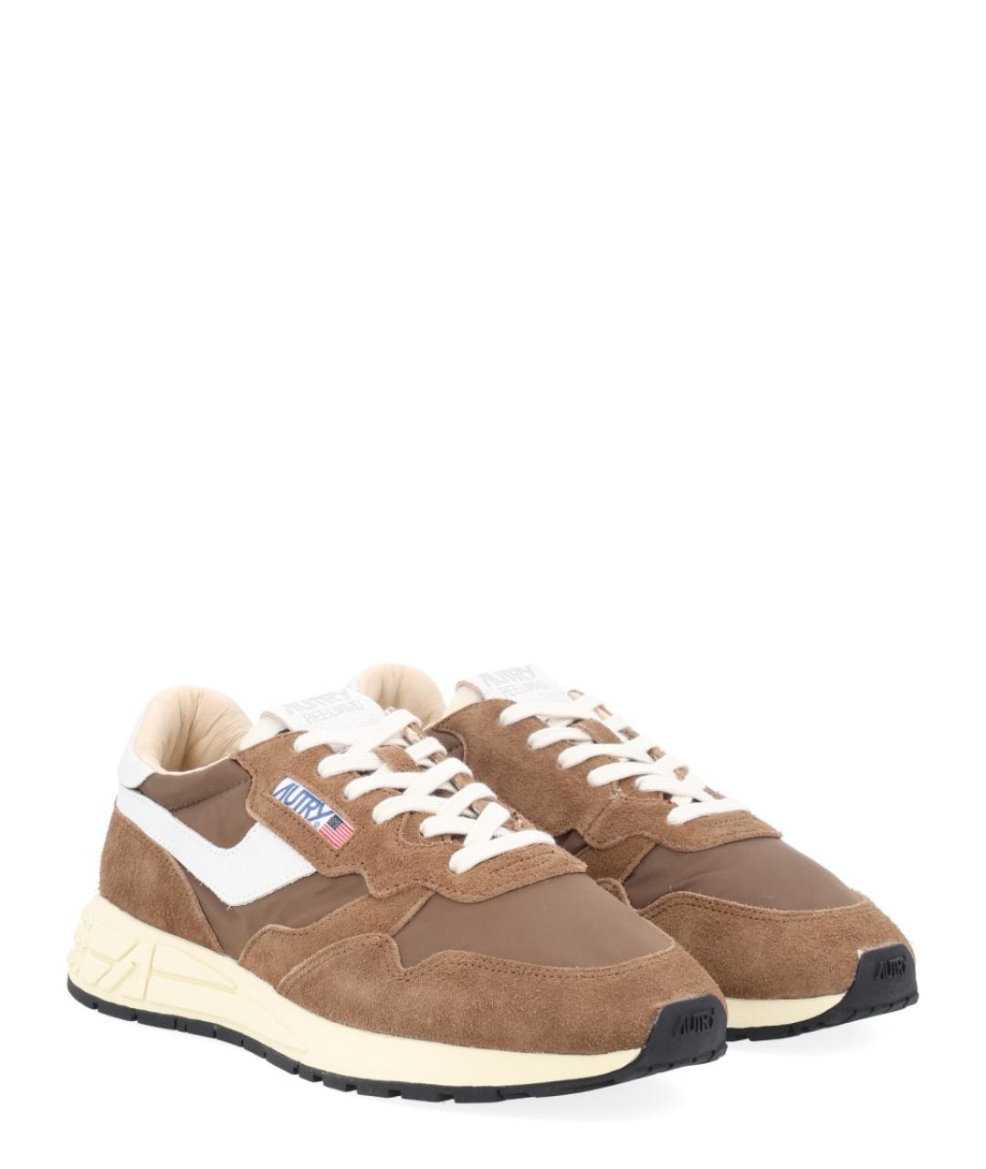 AUTRY Коричневые замшевые низкие кроссовки / кеды, фото 2
