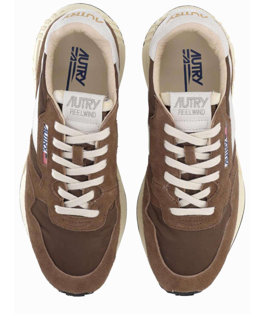 AUTRY Коричневые замшевые низкие кроссовки / кеды, фото 5