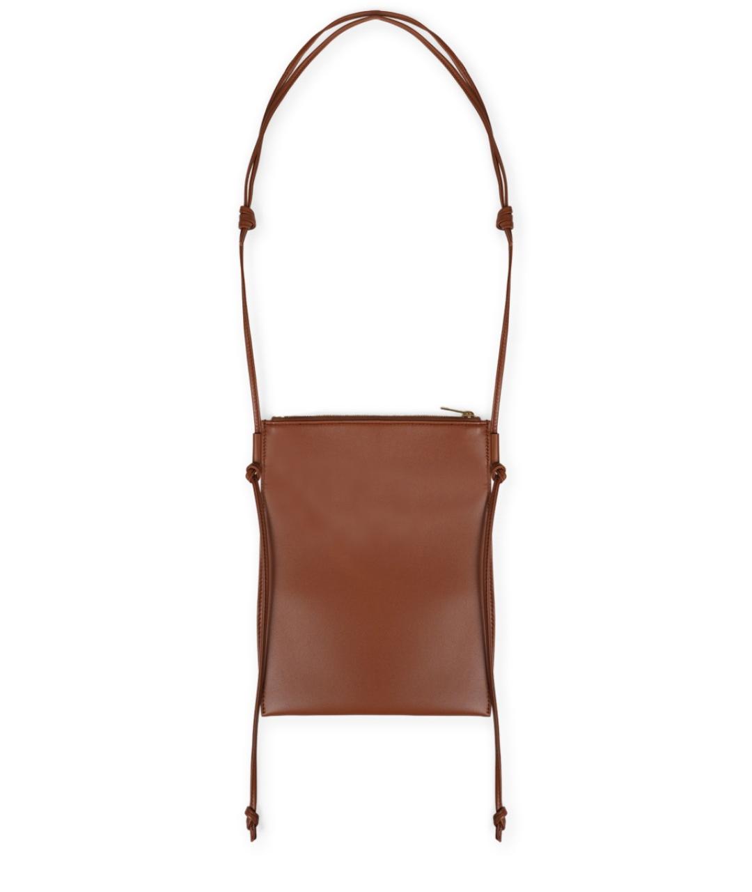 CELINE Коричневая кожаная сумка через плечо, фото 3