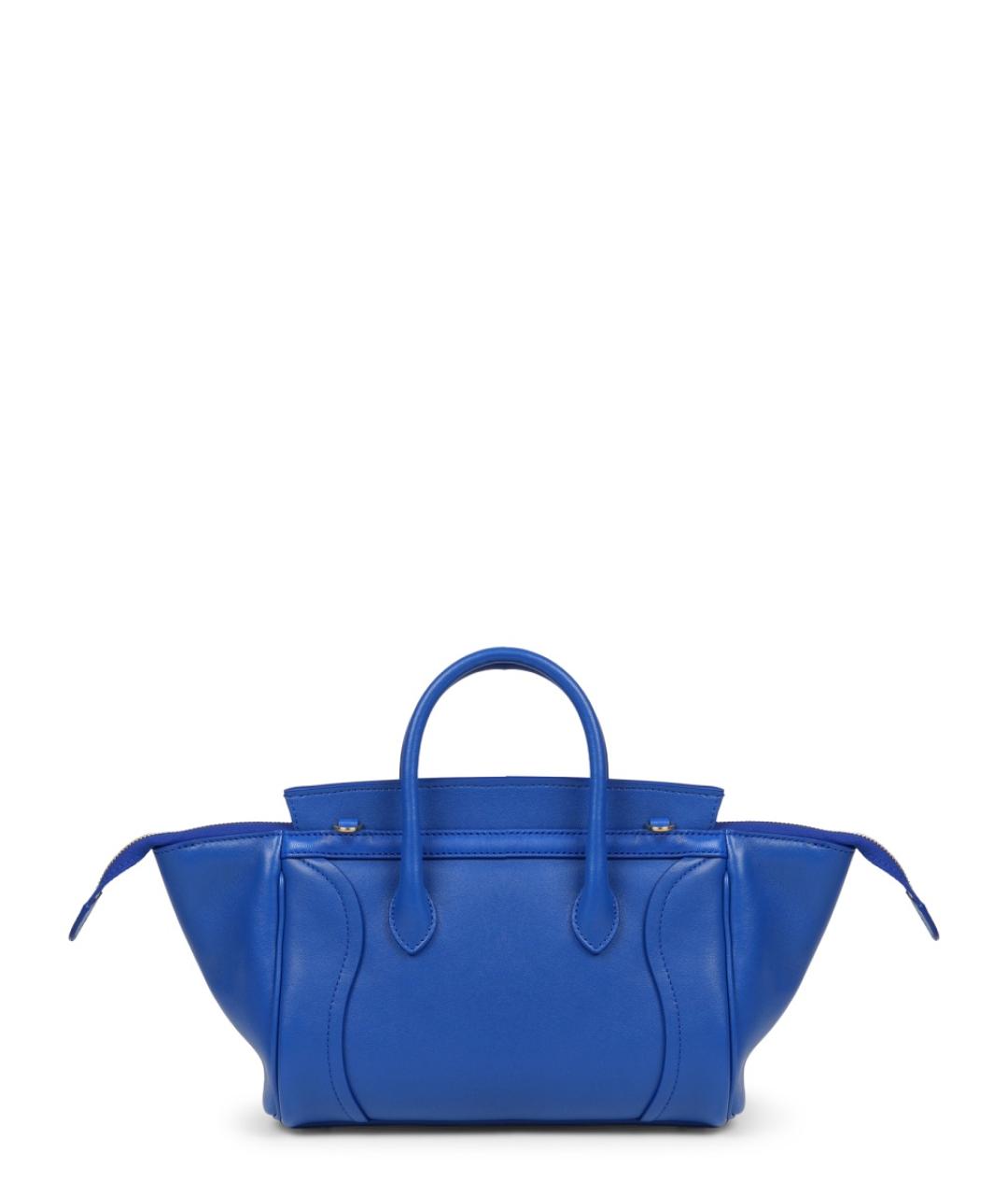 CELINE Синяя кожаная сумка тоут, фото 3