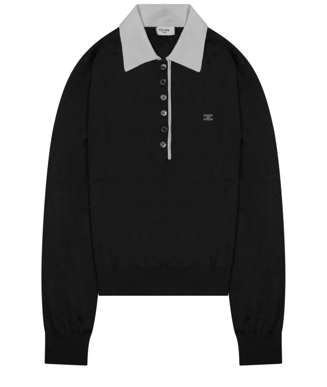 CELINE Черный кашемировый джемпер / свитер, фото 1