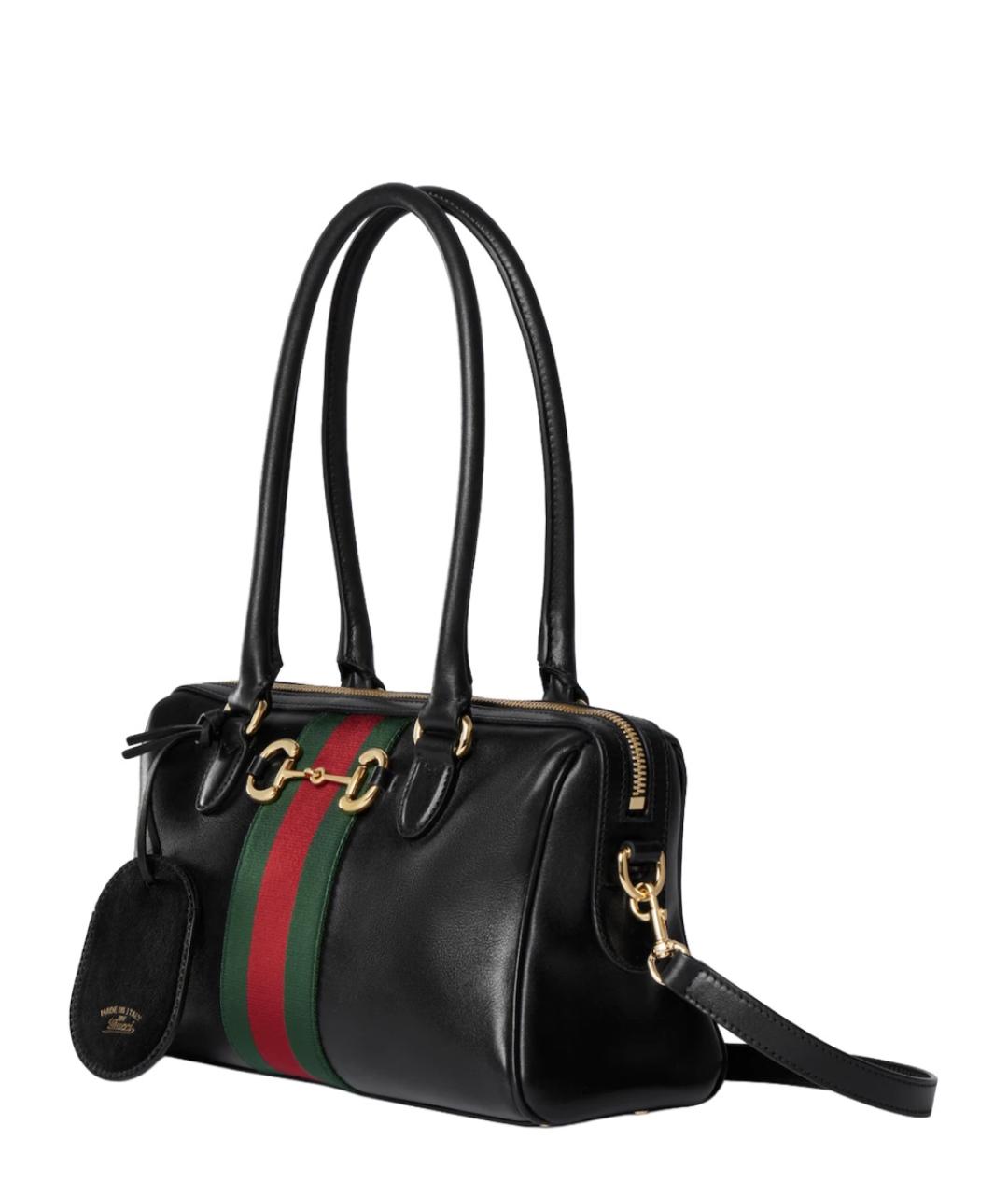 GUCCI Черная кожаная сумка через плечо, фото 3