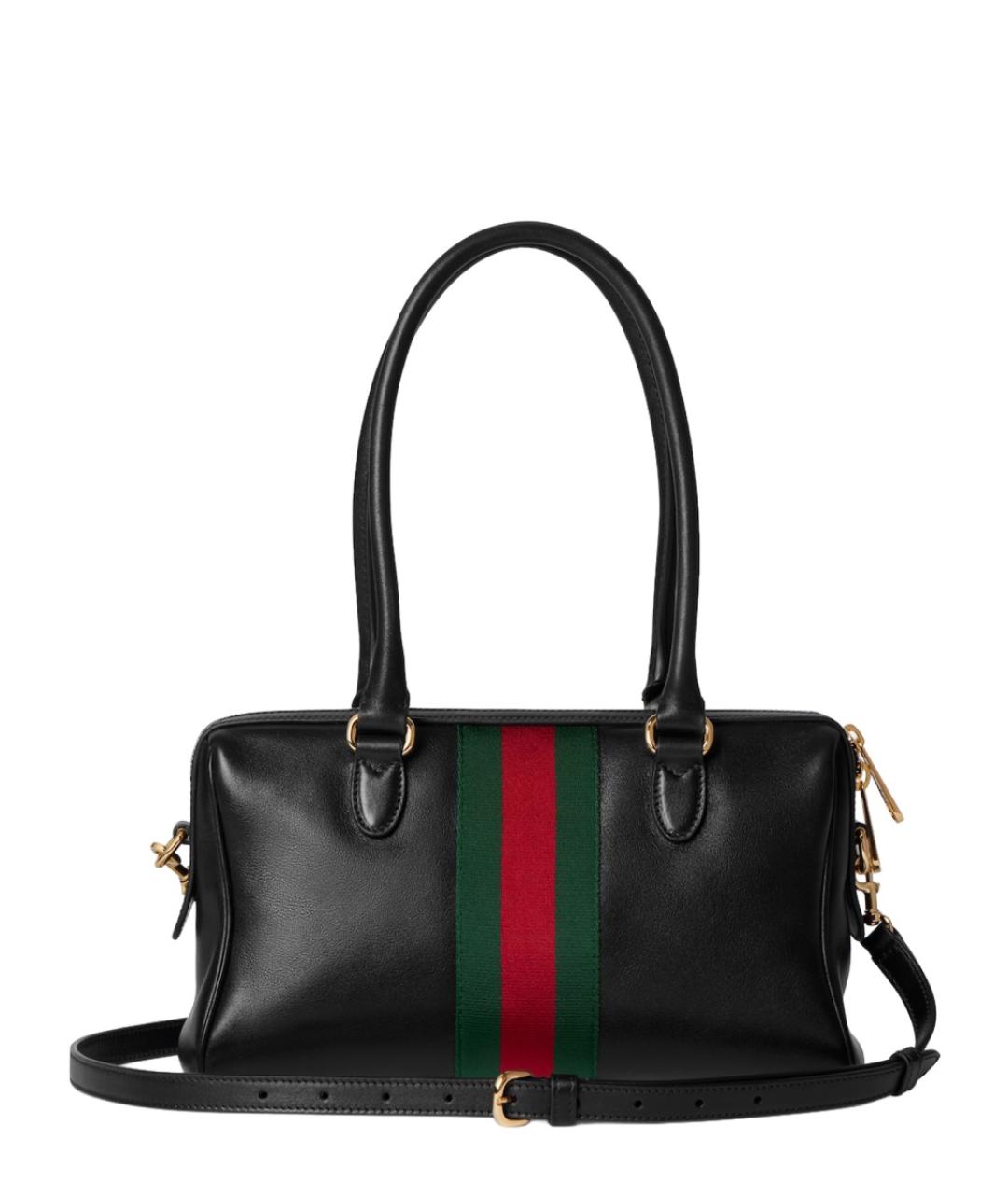 GUCCI Черная кожаная сумка через плечо, фото 2