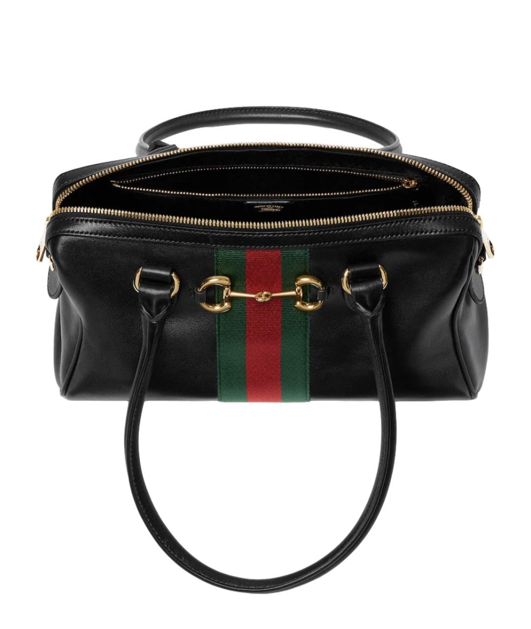 GUCCI Черная кожаная сумка через плечо, фото 4