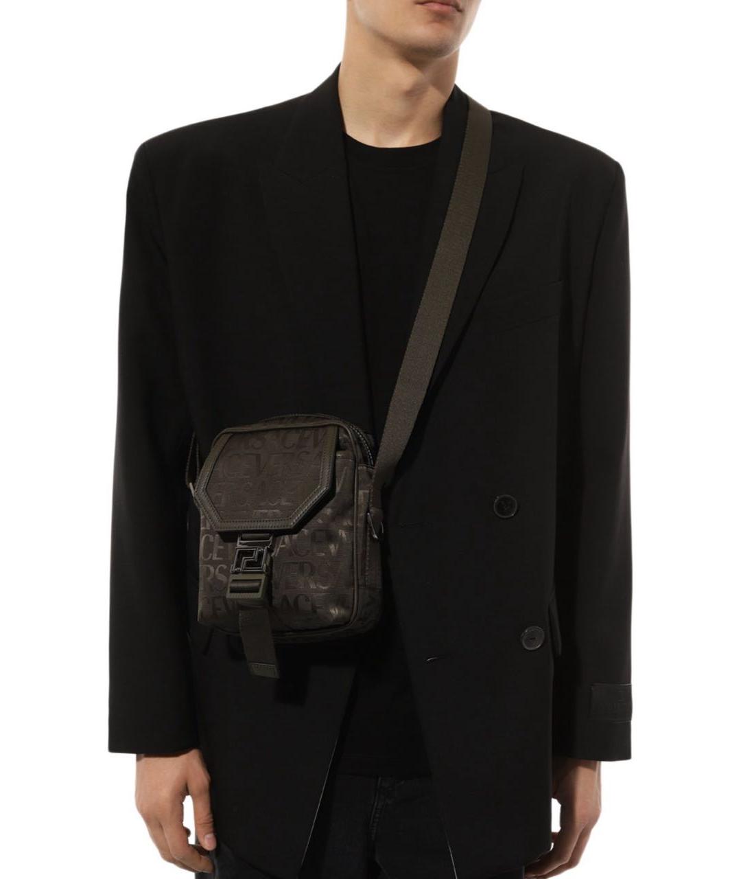 VERSACE Черная сумка на плечо, фото 2