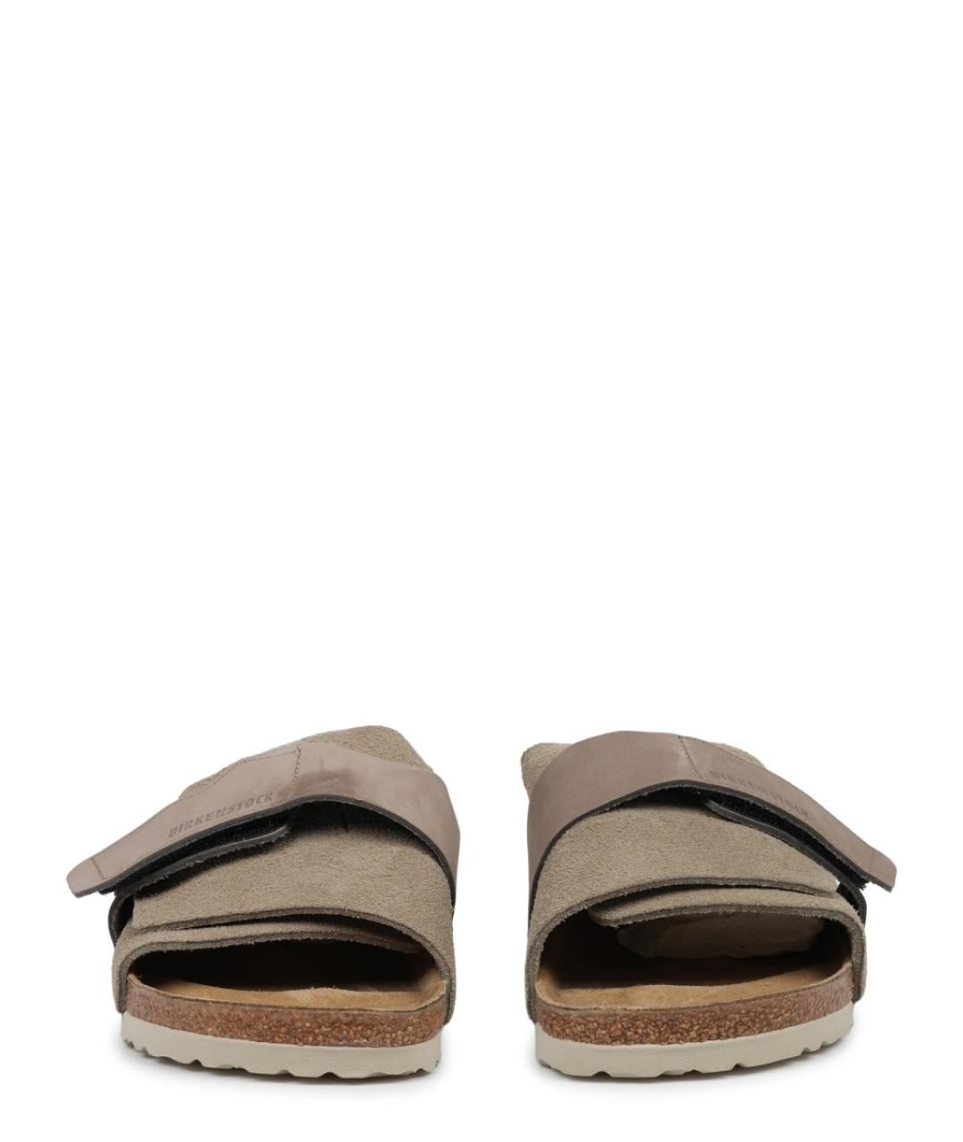 BIRKENSTOCK Бежевые замшевые сандалии, фото 3