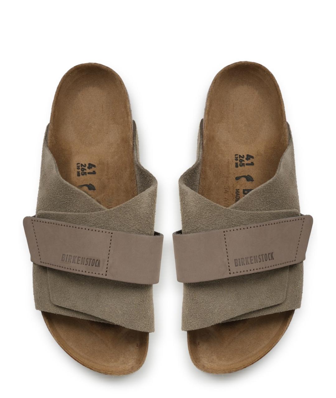 BIRKENSTOCK Бежевые замшевые сандалии, фото 5